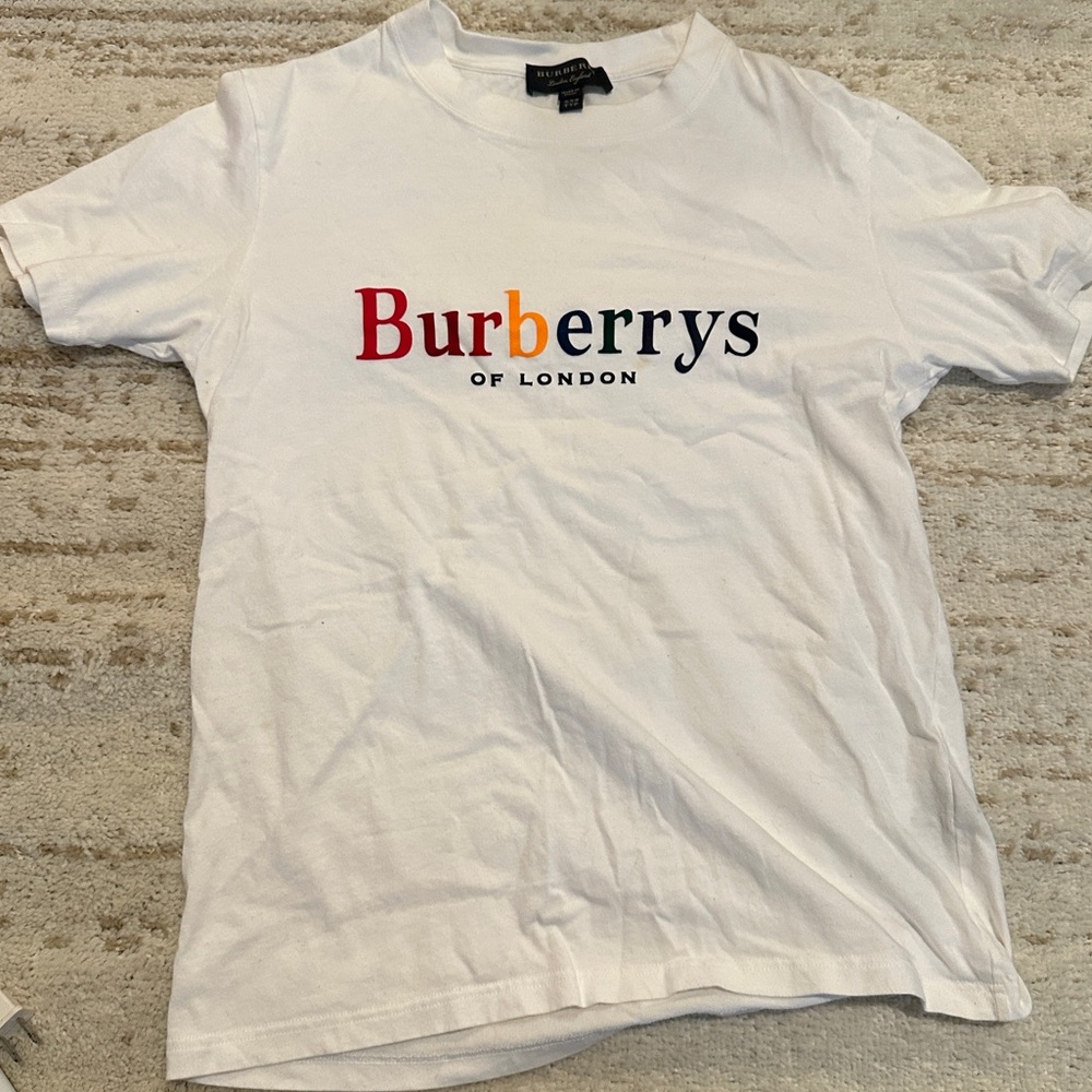 Burberry White Crew Neck Tee